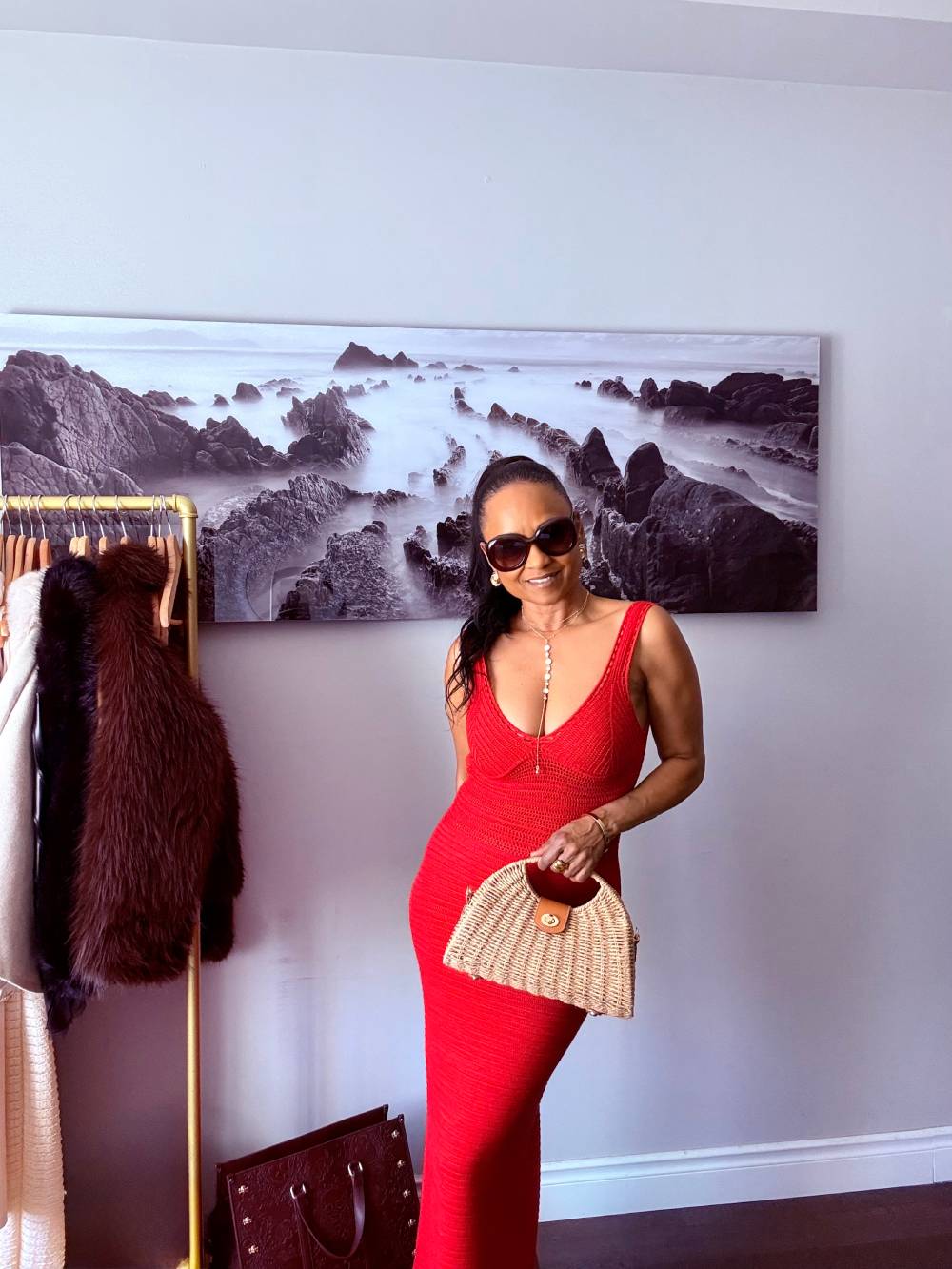 Elegant woman in luxury interior